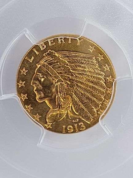 1913 USA $2.50 Indian Head gold coin image
