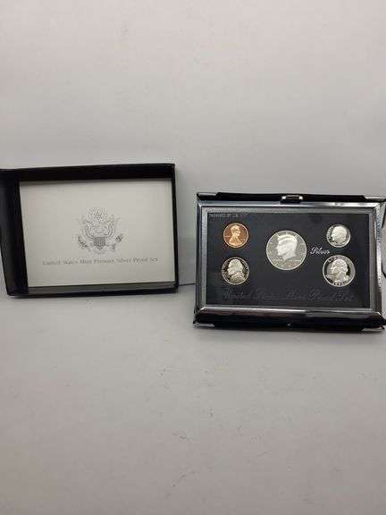 1995 United States Mint Premier Silver Proof Set w/ Box bottom only & COA image