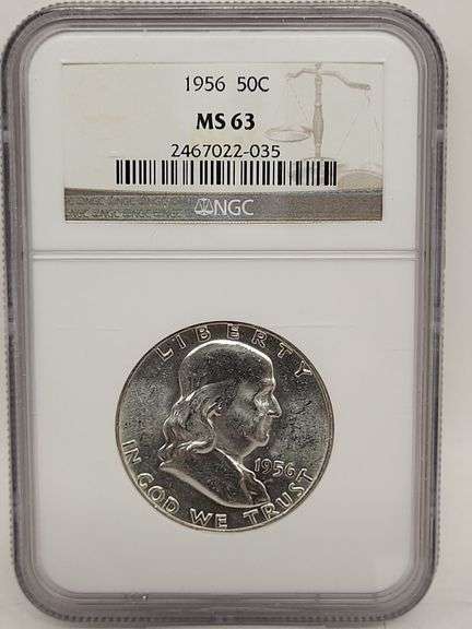 1956 MS63 USA FRANKLIN HALF DOLLAR image