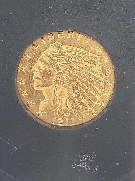 1911 $2.5 Indian Head gold quarter eagle coin image