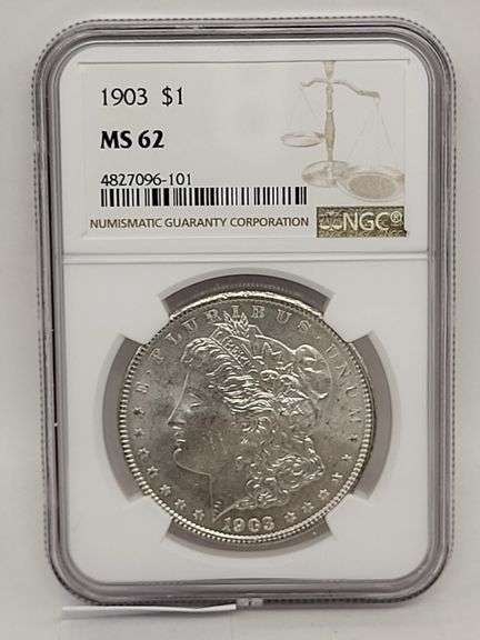 1903 USA Morgan silver dollar MS62 image