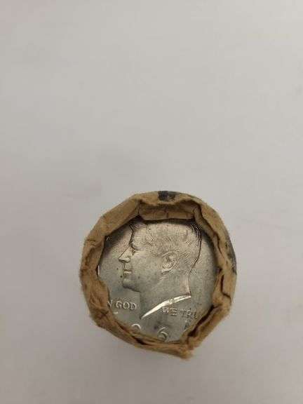 Roll of 20 1964d Kennedy half silver dollars image