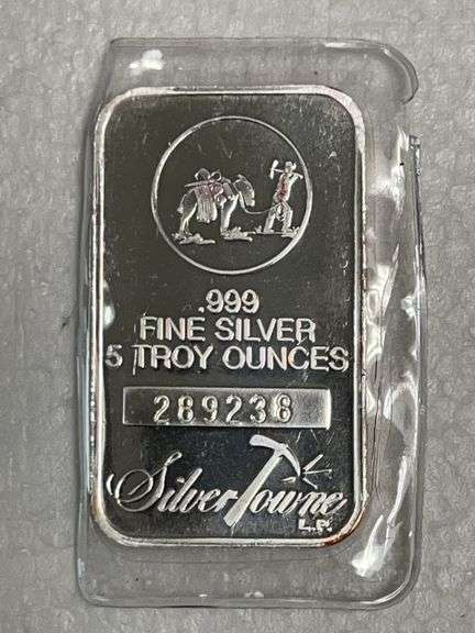 5 Troy Ounces of .999 Fine Silver Bar image