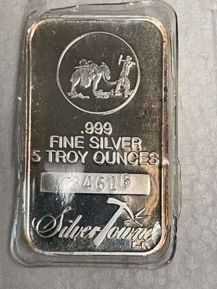 5 Troy Ounces of .999 Fine Silver Bar image