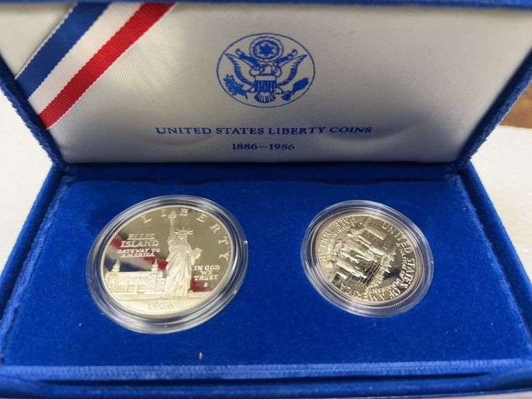 United States Liberty Coins Silver Dollar & Half Dollar image