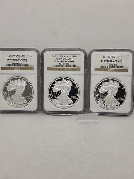 3-misc date USA Silver Eagle walking liberty PF69 ULTRA CAMEO 1oz silver coin image