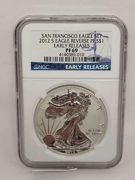 San Francisco eagle set 2012 eagle reverse PF S$1Early releases PF69 image