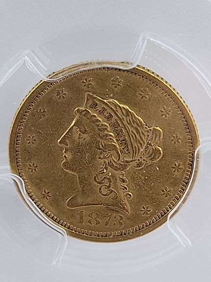 1873 PCGS XF40 Open 3 $2.50 AU58 1873 $2.50 Liberty Head Gold Quarter Eagle NGC image