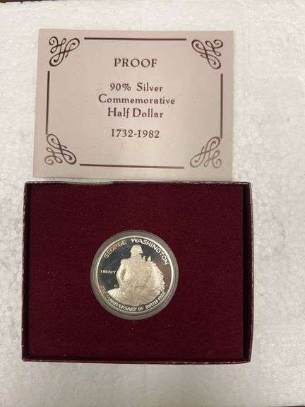 90% Silver Commemorative Galf Dollar 1732-1982 image