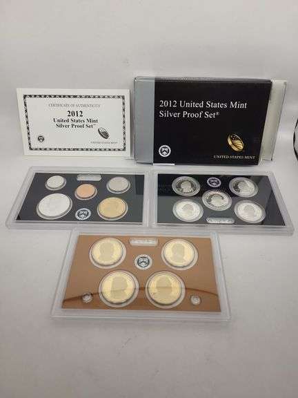 2012 US Mint Silver Proof Quarters set with Box and COA OGP image