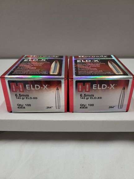 2 Boxes of Hornady ELD-X 6.5mm 143 gr Bullets image