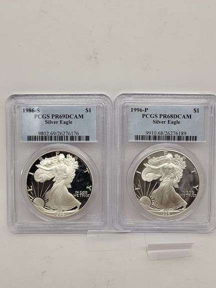 86S-96P USA Silver Eagle walking liberty PCGS PR68,69 DCAM 1oz silver coin image