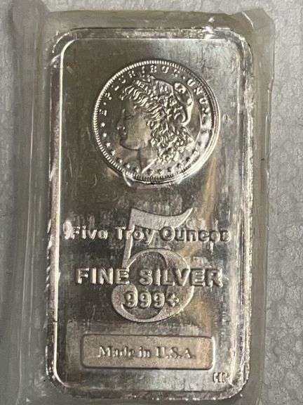 5 Troy Ounces of .999 Fine Silver Bar image