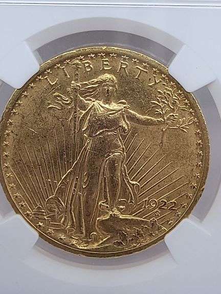 1922 $20 St. Gauden double eagle 1924 Liberty Coin - NGC MS62 image