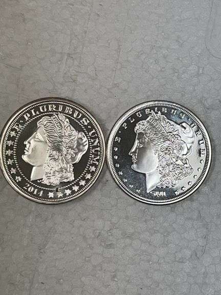 2 Silver Morgan’s 1Troy Ounce .999 Fine Silver image