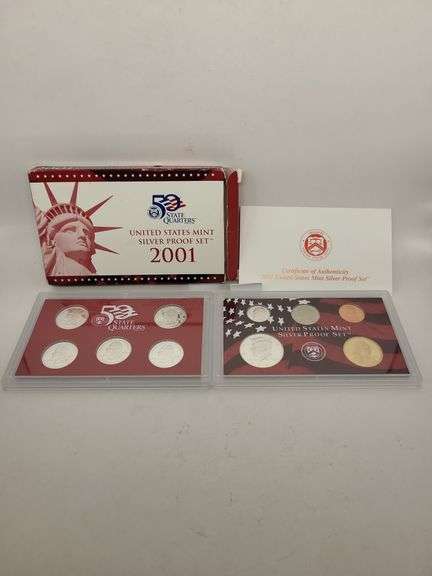 2001 United States Mint Silver proof set w/coa image