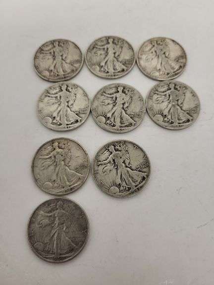 1936,1941,1942 Walking liberty dollars(9) image