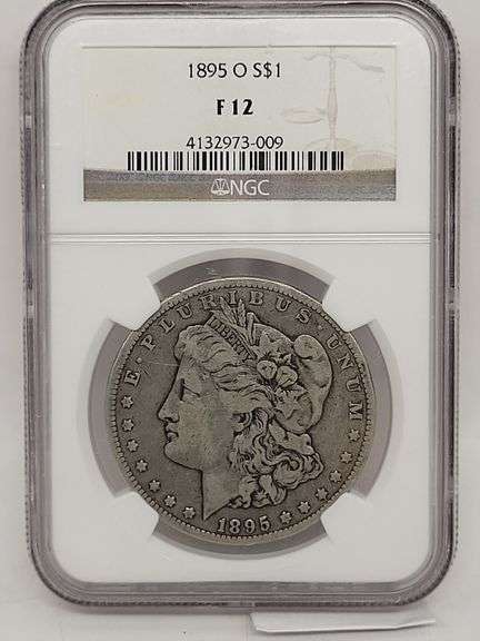 1895o USA MORGAN SILVER DOLLAR F 12 image