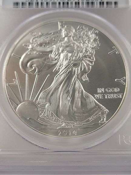 2014 USA Silver Eagle walking liberty ms70 1oz silver coin image