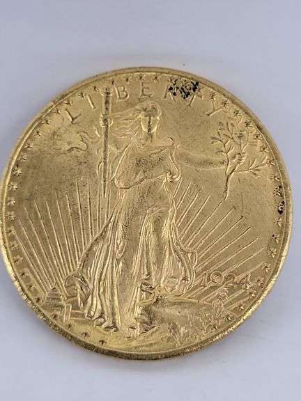1927 $20 St. Gaudens Gold Coin AU Details NGC image
