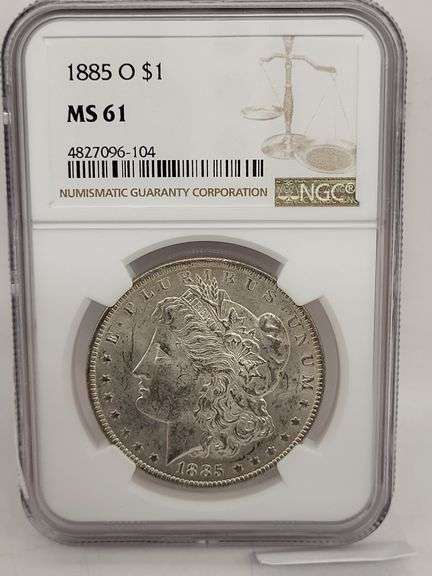 1885o S$1 USA MORGAN SILVER DOLLAR MS61 image