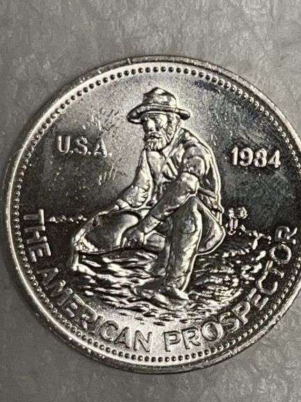 (20) 1984 The American Prospector Engelhard One Troy Ounce .999 Fine Silver Coins image