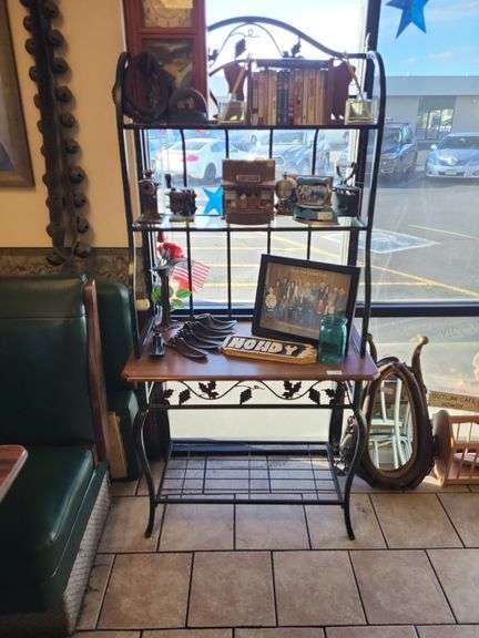 6' decorative Bakers rack image