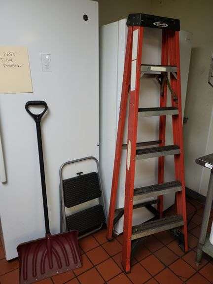 Werner 6' Ladder, Cosco Step Stool and Shovel image