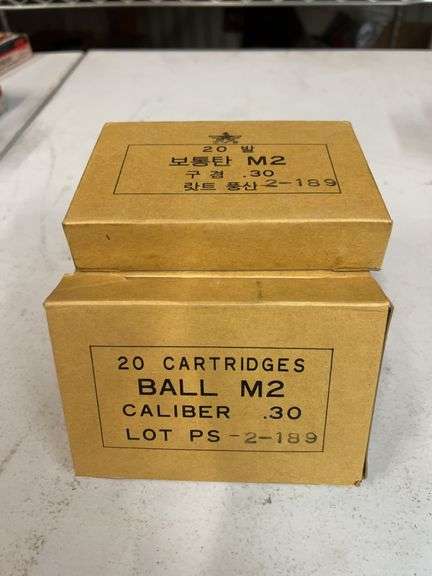 5 Boxes 100 Cartridges 30 Caliber Ball M2 image