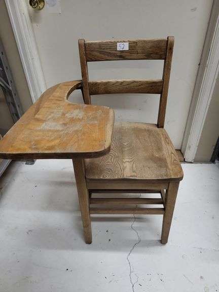 Vintage wooden school desk image