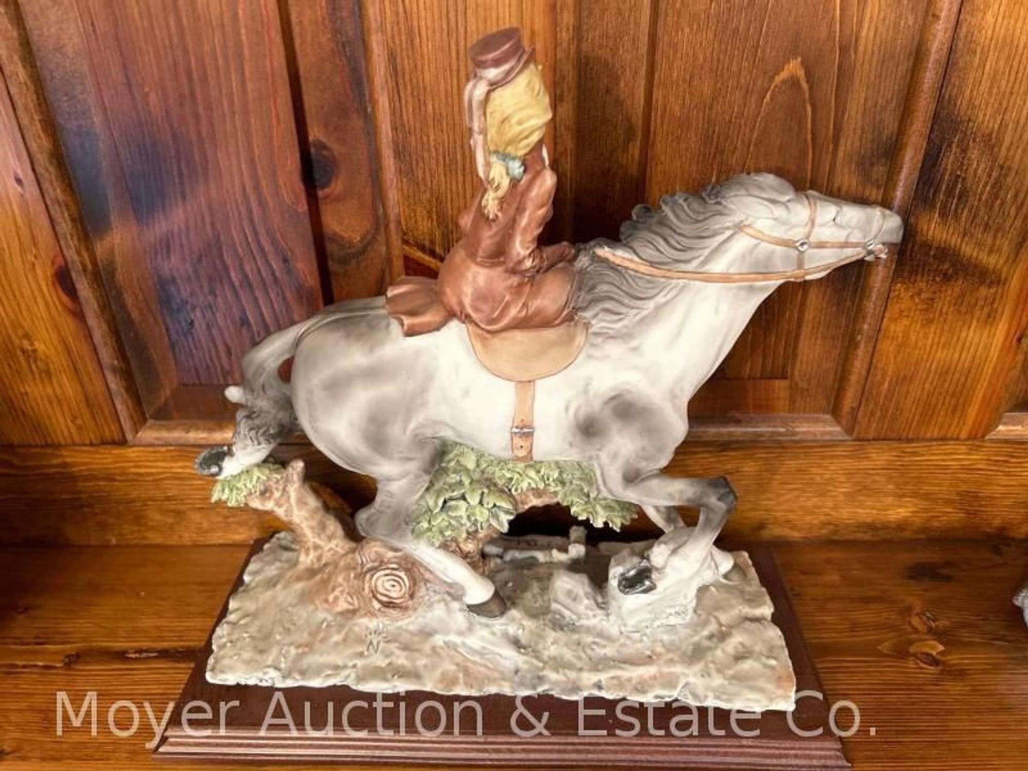 A. Belcari Resin Figure of Woman on Horse, 14