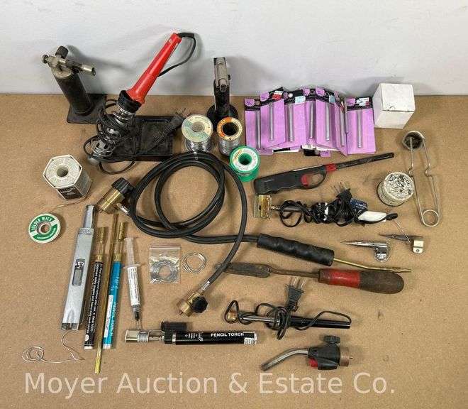 Group of Soldering Irons, Solder, Torches, Etc. Moyer Auction