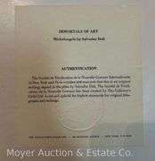 Salvador Dali "Michelangelo" Etching, Framed 15"x12.5"