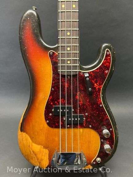 Fender Precision Bass 4-String Electric Bass Guitar, with Wood Case image