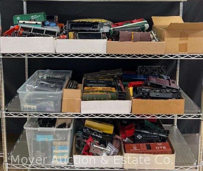 Group of Asst. Locomotives and Freight Cars, FOR PARTS/REPAIR, Mostly O Gauge image