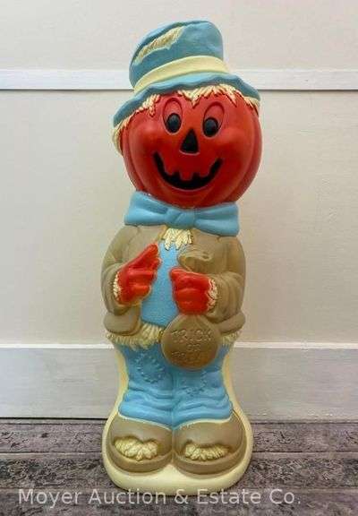 Jack-o-Lantern Scarecrow Blow Mold, with Cord, 33"h