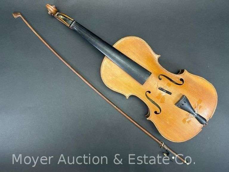 Salvadore De Durro Violin, Missing Pieces, with Parts/Accessories, Bow and Wood Case image