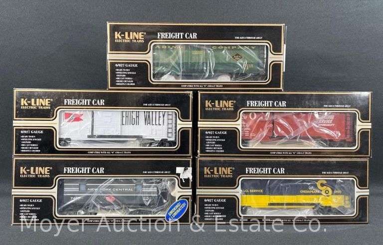 (5) K-Line Freight Cars, with Original Boxes image