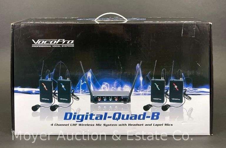 VocoPro Digital-Quad-B Wireless Mic System, with Original Box image