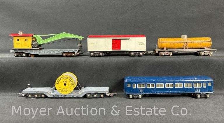 (5) American Flyer O Gauge Freight Cars, Metal image