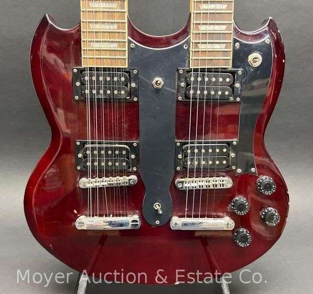 KTone Double Neck Electric Guitar, For Parts or Repair image