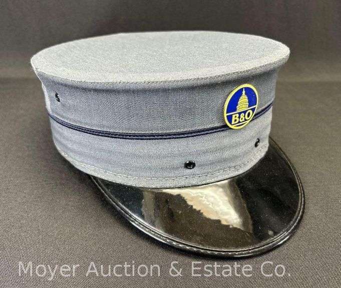 Conductors Hat, with Baltimore and Ohio Pin image