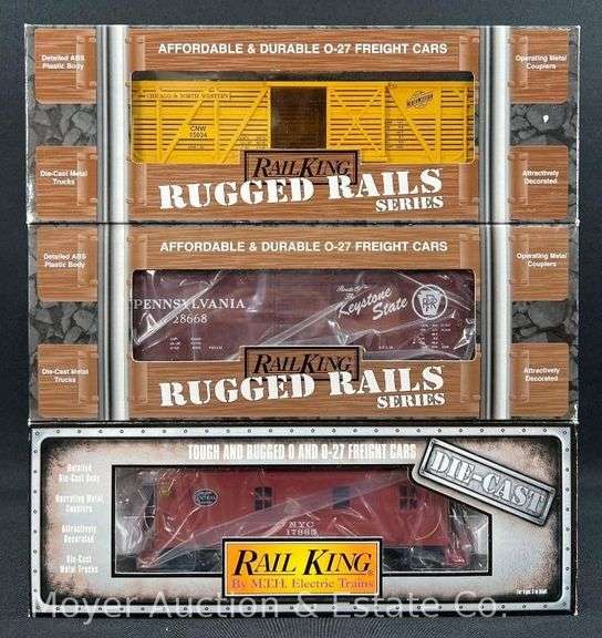 (3) Rail King Freight Cars, with Original Boxes image
