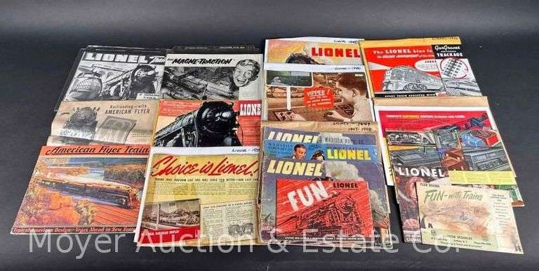 Group of Lionel, American Flyer, and Other Model Railroading Catalogs, Paper and Ephemera image