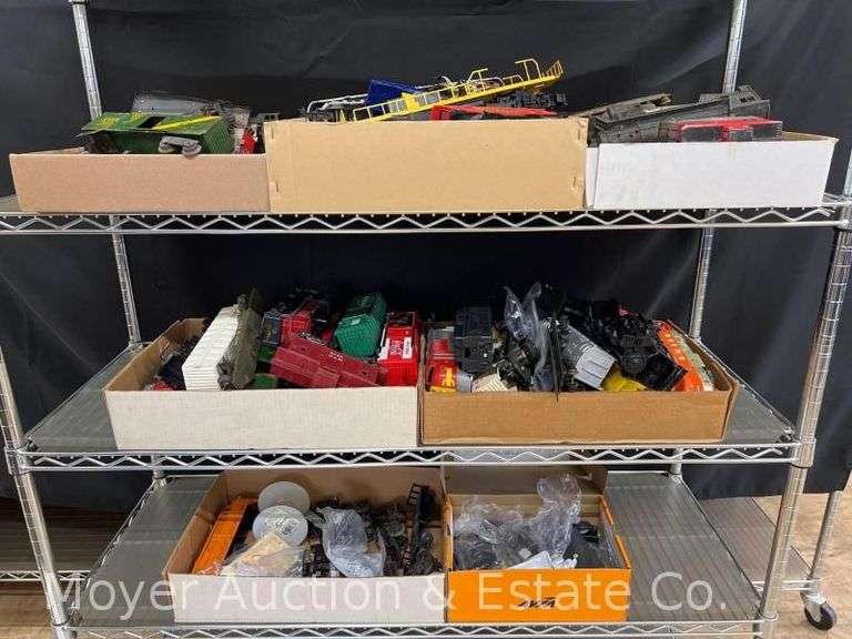 Group of Asst. Locomotives and Freight Cars, FOR PARTS/REPAIR, Mostly O Gauge image