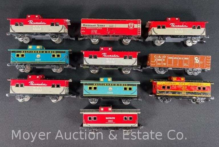 (10) Asst. Marx Tin Plate Freight Cars image