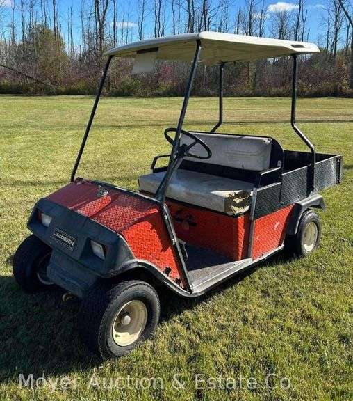 Jacobsen Gas Golf Cart with Steel Utility Bed, Starts/Runs/Drives, See Photos for Condition image