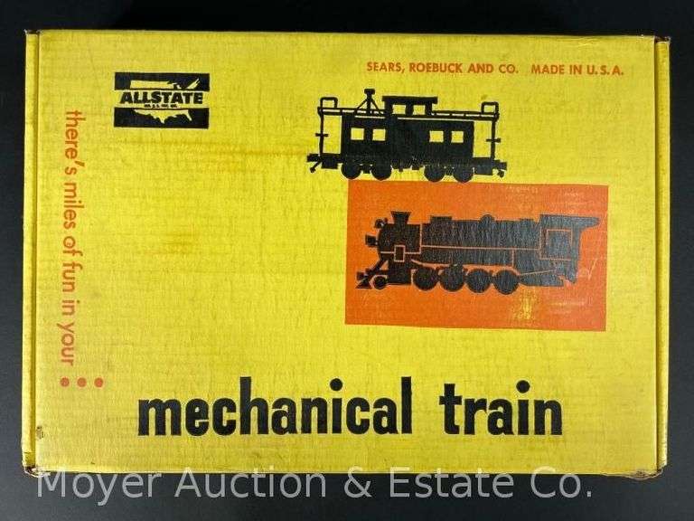 Marx Allstate Mechanical Tin Plate Train Set, No. 9512, with Original Box