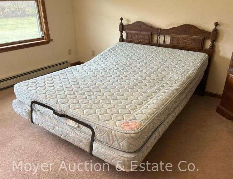 Queen Lift Bed Frame with Mattresses and Headboard image
