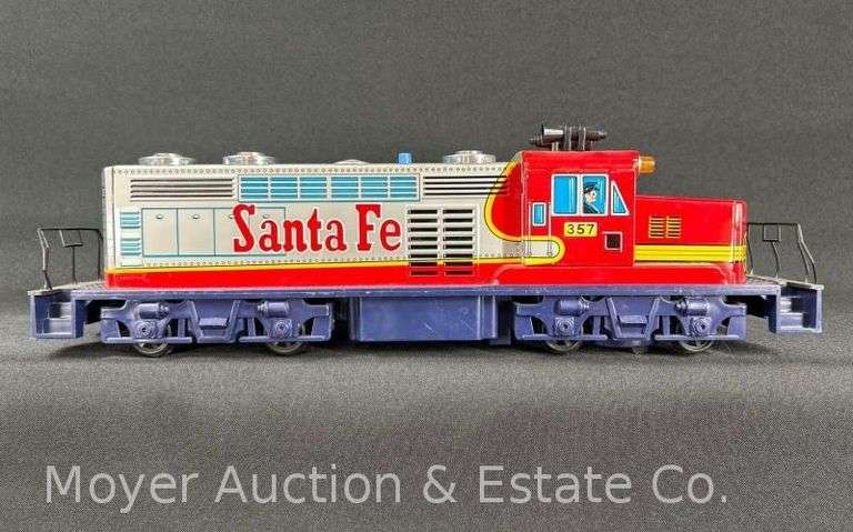 Santa Fe Locomotive Toy, Tin Body, Made in Japan image